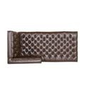 Chaise Lounge Dark Brown Pu Leather