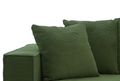 88.97'' Mid Century Modern Upholstered Sofa With 5 Matching Toss Pillows, Including Bottom Frame,Comfy Couches For Living Room, Bedroom, Apartment And Office.Green. Green Corduroy 3 Seat