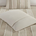 3 Piece Striped Cotton Duvet Cover Set Queen Multicolor Cotton