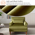 Mirod Elegant Circular Armrests, Ergonomic Lumbar Support, Vintage Roman Column Legs, Luxurious Large Size, Enhances Living Room Aesthetics, For Living Room,Bedroom And Study Green Velvet