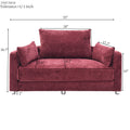 Foldable Sleeper Sofa Bed, Floor Sofa Chair Bed,Multi Functional, Circular Bed, Adjustable Futon Sofa Folding Lazy Sofa Couch,Double, For Balcony ,Living Room, Sitting And Sleeping Sofa,Burdy Burgundy Linen Primary Living Space Modern Linen 3 Seat