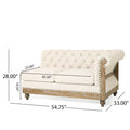 87.75 Inch Beige L Shaped Sectional Corner Sofa With Rolled Arms Spacious 5 Seater Fabric Couch, Perfect For Living Room, Bedroom, Apartment, Or Office, Comfortable, Stylish, And Space Saving Design Beige Light Brown Wood Primary Living Space Medium Soft