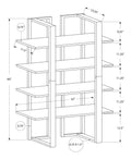 Bookshelf, Bookcase, Etagere, 4 Tier, 60