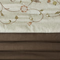 Embroidered 7 Piece Comforter Set Green King King Green Polyester
