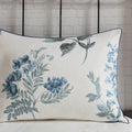 7 Piece Printed Seersucker Comforter Set With Throw Blanket Blue King Cal King King Blue Microfiber