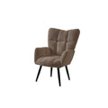 Modern Single Sofa Armchair With High Backrest Comfy Reading Chair For Small Spaces Living Room Bedroom Apartment Color:Brown Brown Teddy