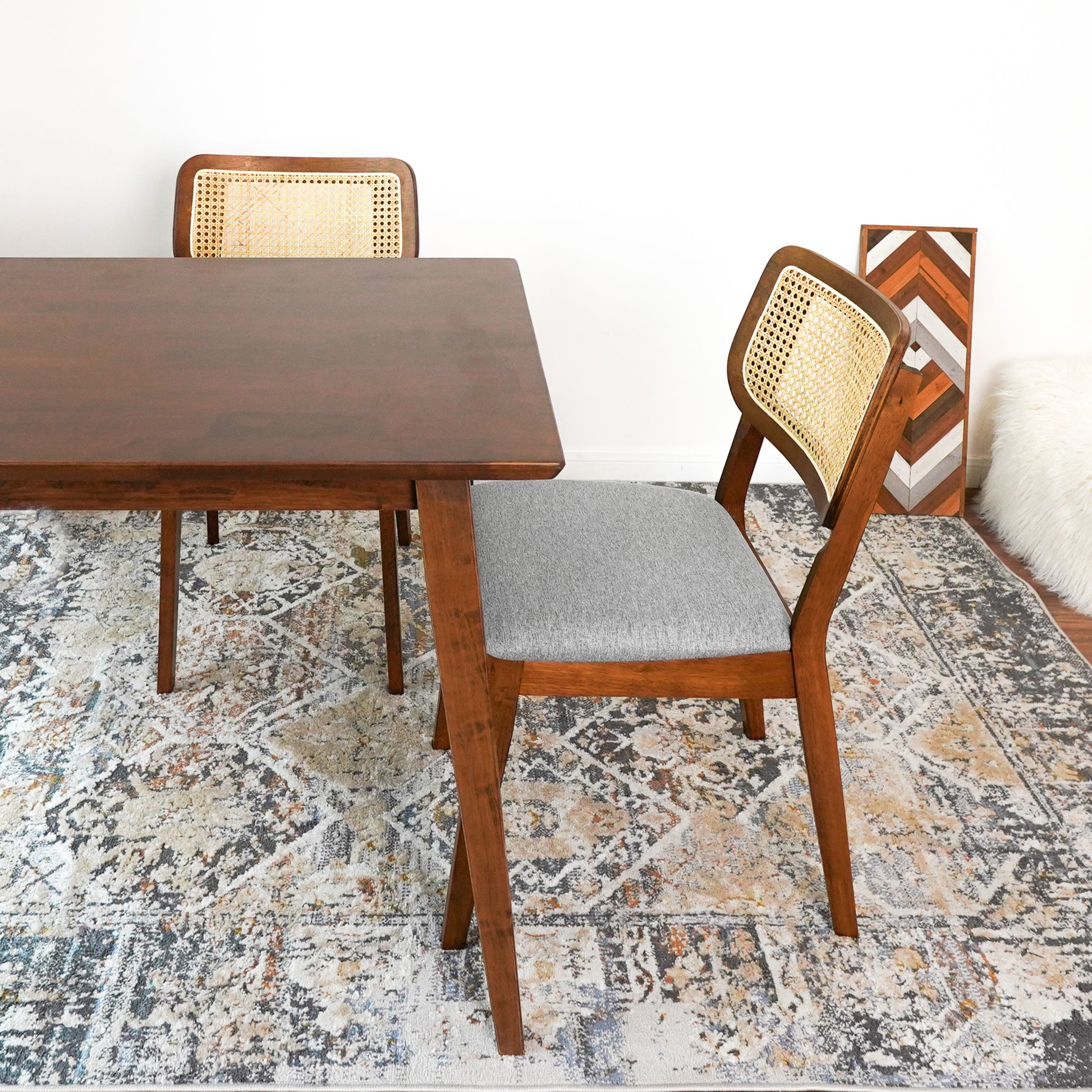 Kaden Dark Gray Linen Dining Chair Set Of 2 Solid Brown,Gray,Rustic Brown Foam Wipe Clean Mid Century Modern Set Of 2 Linen,Solid Wood