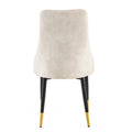 Beige Dining Chairs Set Of 4 Living Room Chair Modern Kitchen Armless Side Chair Metal Plaid Beige Dining Room Powder Coated Foam Dry Clean Modern Dining Chairs Solid Back Foam Velvet