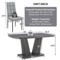 Dining Table Set For 6, 7 Piece Kitchen Table Chairs Set, 1.8