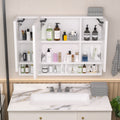 Modern 39X28 Inches Bathroom Cabinets, Medicine Cabinets With Mirrors And Led Lights, Bathroom Storage Cabinet With Multilevel Storage Compartments White 3 1 36 To 47 In 24 To 31 In Mirror Included Bathroom Wall Mounted Modern 5 10 Inches Aluminium