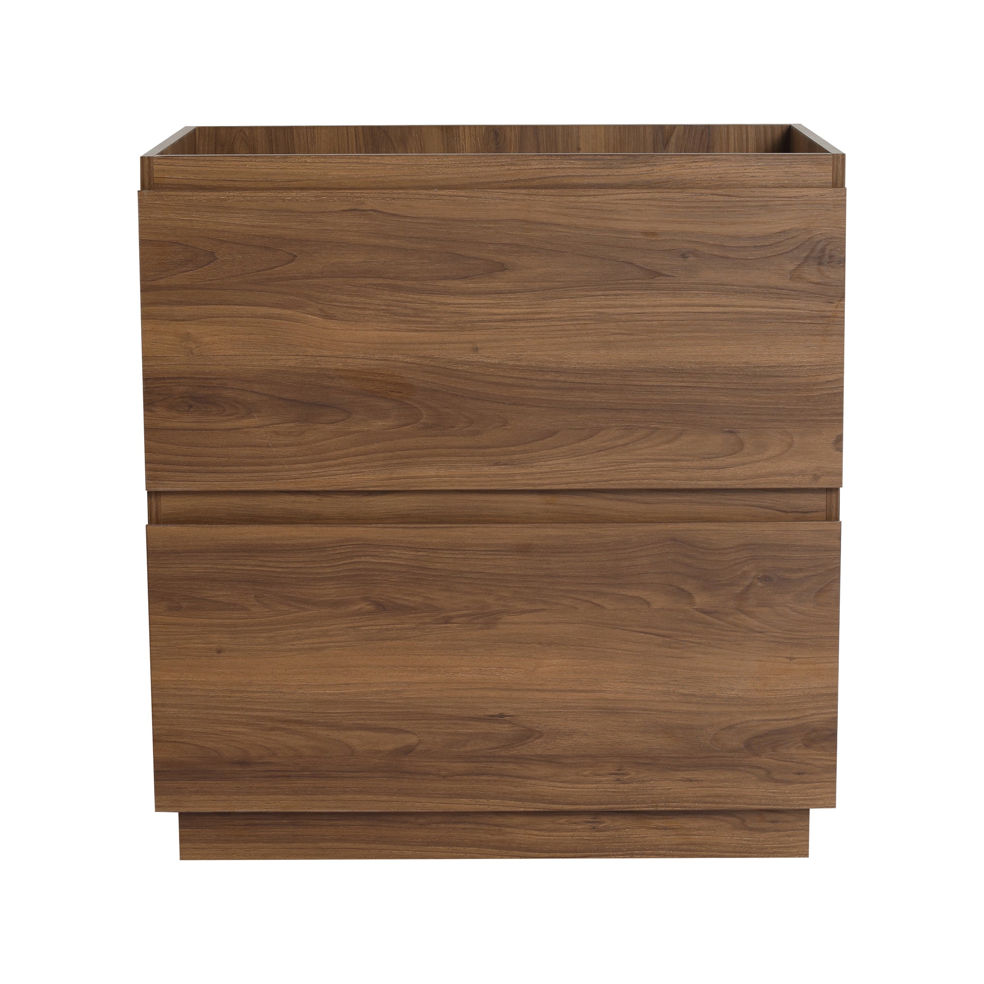 30" Bathroom Vanities Without Sink, Modern Undermount Bathroom Sink Cabinet With Double Drawer, Freestanding Bathroom Sink Cabinet,Engineering Wood,Brown Brown Bathroom American Design Engineered Wood