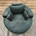 55''L Chenille Sponge Single Sofa,No Assembly Required,Fluffy Modern Sleeper Chair For Living Room, Bedroom, Lounge And Projection Room Not A Swivel Chair. Green Foam Chenille 1 Seat