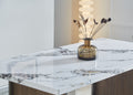 Elegant Marble Mdf Dinning Table For 6 Or 8, Rectangular 70.8