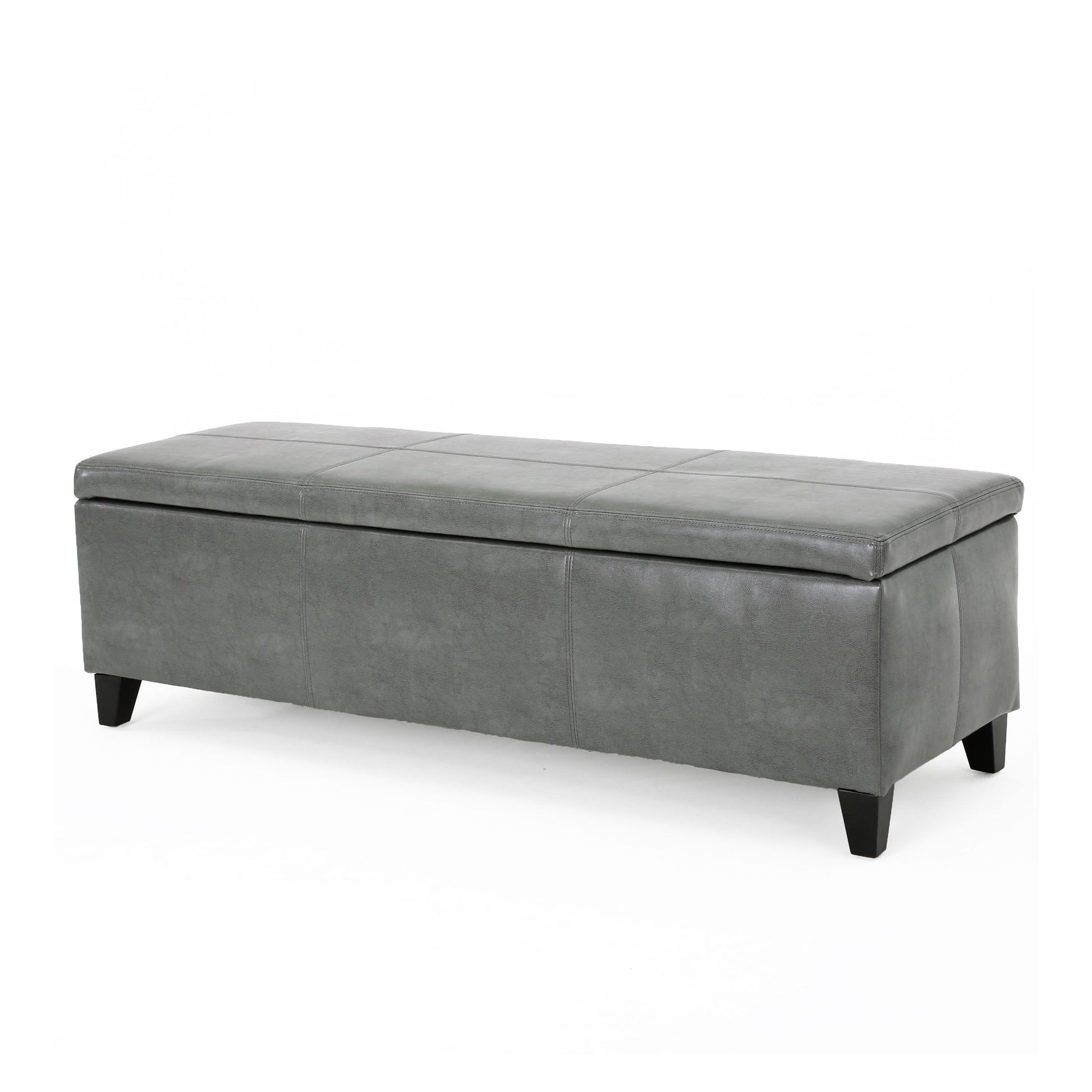 Glouster Storage Ottoman V2 Dark Grey Pu