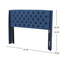 King Cal King Headboard King Dark Navy Fabric