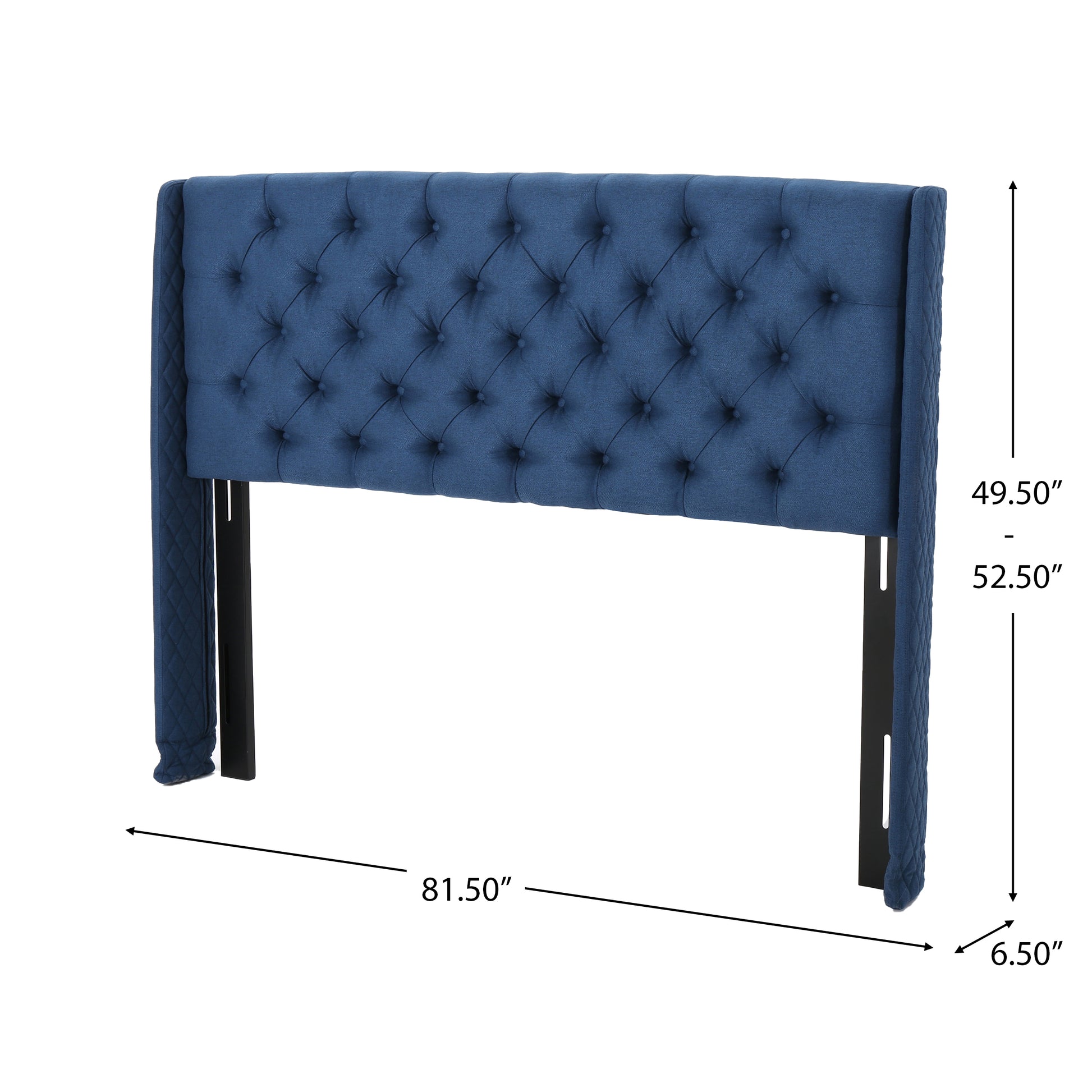 King Cal King Headboard King Dark Navy Fabric