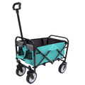 Minimeetall Strap Collapsible Foldable Wagon Cart With Strapping System, Beach Wagonutility Cartutility Wagon Grocery Cart For Camping Shopping Sports Gardeing Fishing Supports 225Lbs Green Green