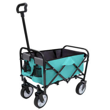 Minimeetall Strap Collapsible Foldable Wagon Cart With Strapping System, Beach Wagonutility Cartutility Wagon Grocery Cart For Camping Shopping Sports Gardeing Fishing Supports 225Lbs Green Green