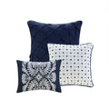 6 Piece Printed Duvet Cover Set Queen Multicolor Polyester