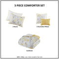 5 Piece Seersucker Comforter Set With Throw Pillows Yellow Full Queen Full Yellow Polyester