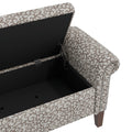 Conrad Storage Ottoman Multi Polyester Traditional Flip Top Rolled Arms Nailhead Trim Polyester