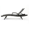 Salem Pe Wicker Chaise Lounge With Arm Grey Rattan