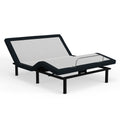 Model P2 Adjustable Base Full: Massage, Usb, Led Night Light, Zero Clearance Full White Charcoal Metal