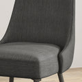 Dining Chair Set Of 2 Charcoal Fabric