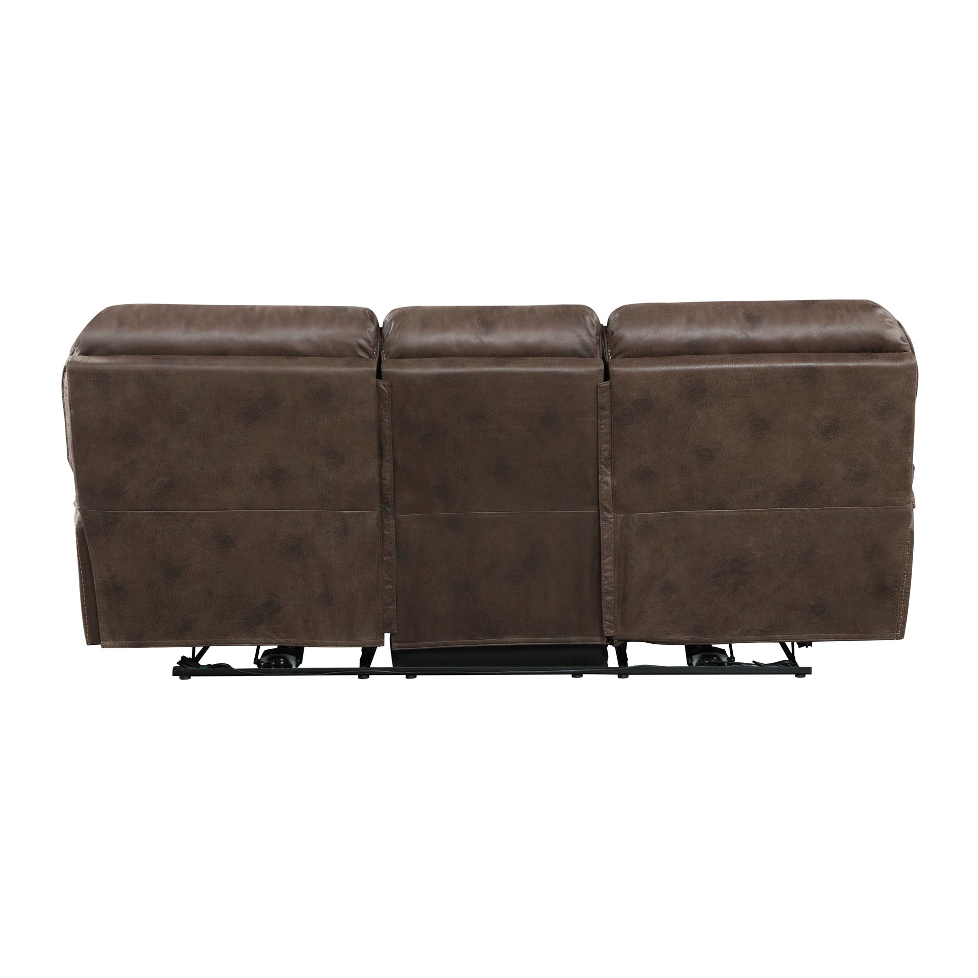 Plush Modern Living Room Sofa Set 2Pc Power Reclining Sofa And Loveseat Brown Microfiber Upholstery Usb Port Solid Wood Frame Furniture Brown Microfiber Wood Primary Living Space Modern Plywood,Solid Wood 5 Seat
