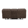 Plush Modern Design Living Room Power Reclining Sofa Brown Microfiber Upholstery Usb Port Solid Wood Frame Furniture 1Pc Brown Microfiber Wood Primary Living Space Modern Plywood,Solid Wood 3 Seat