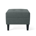 Ottoman Dark Gray Fabric