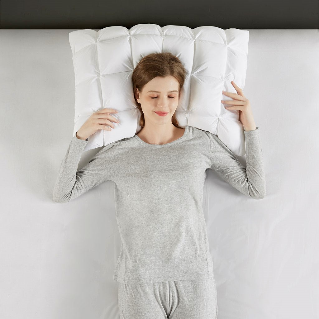 Overfilled Pillow Protector Single Piece King Size White Polyester