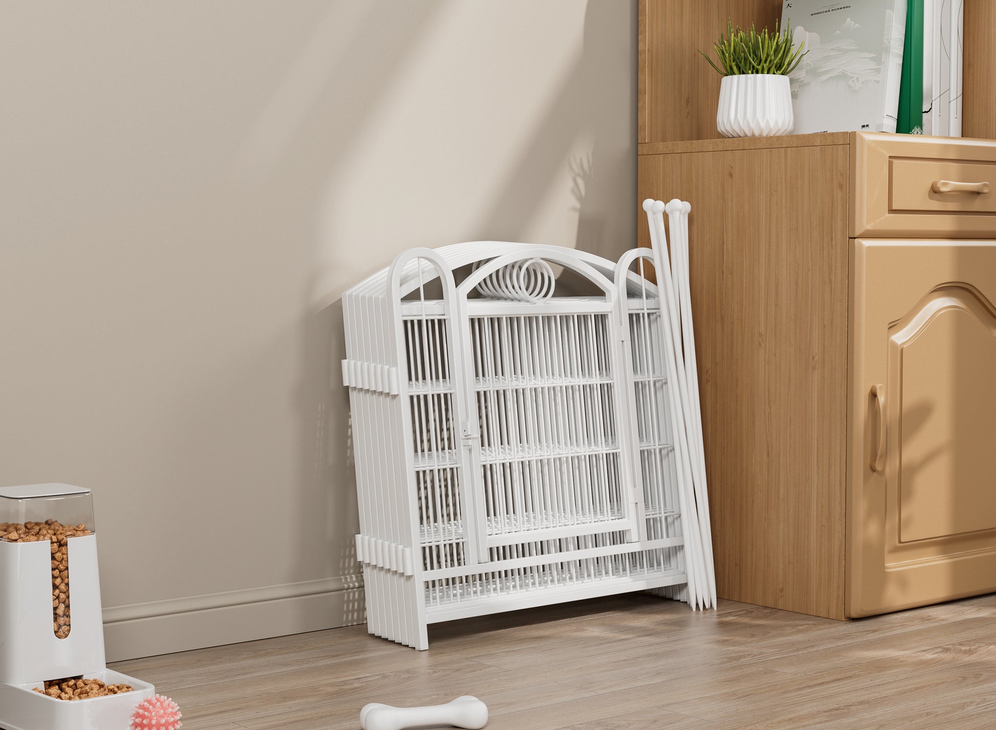 Dog Playpen Indoor 24 Inch 8 Panels Metal Dog Pen Pet Dog Fence Outdoor Exercise Pen With Doors, Heavy Duty Dog Fence Puppy Pen For Large Medium Small Dogs Indoor Outdoor Foldable Pet Exercise Pen