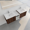 60 Inch Soft Close Doors Bathroom Vanity With Sink, A Small Storage Shelves, 24