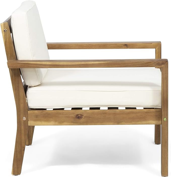 Santa Ana Club Chair Cream Acacia Wood