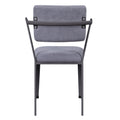 Grey Open Back Upholstered Office Chair Solid Grey Office Foam Rectangular Modern Office Chairs Solid Back Fabric Metal