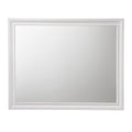 Naima White Finish Mirror White Mirror,Synthetic Wood