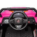 24V Kids Ride On Utv,Electric Toy For Kids W Parents Remote Control,Four Wheel Suspension,Low Start,Adjustable Speed,Multimedia Player,Early Education,Bluetooth,Rear Storage Space For Kids Aged 3 . Pink 50 99 Lbs Polypropylene