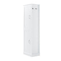 Tall Bathroom Storage Cabinet, Freestanding Storage Cabinet With Hook And Adjustable Shelf, Mdf Board, White White 2 Mdf