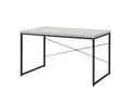 Bob Antique White & Black Finish Writing Desk Antique White,Black Metal,Synthetic Wood
