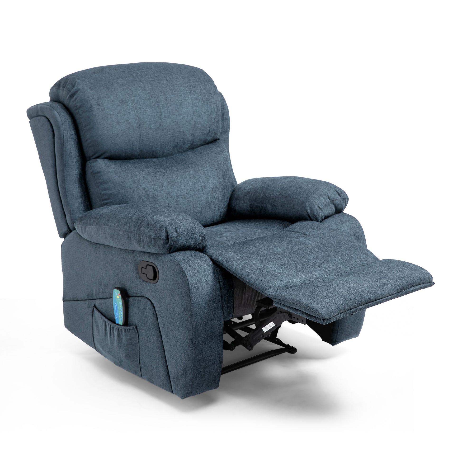 Massage Recliner Charcoal Fabric