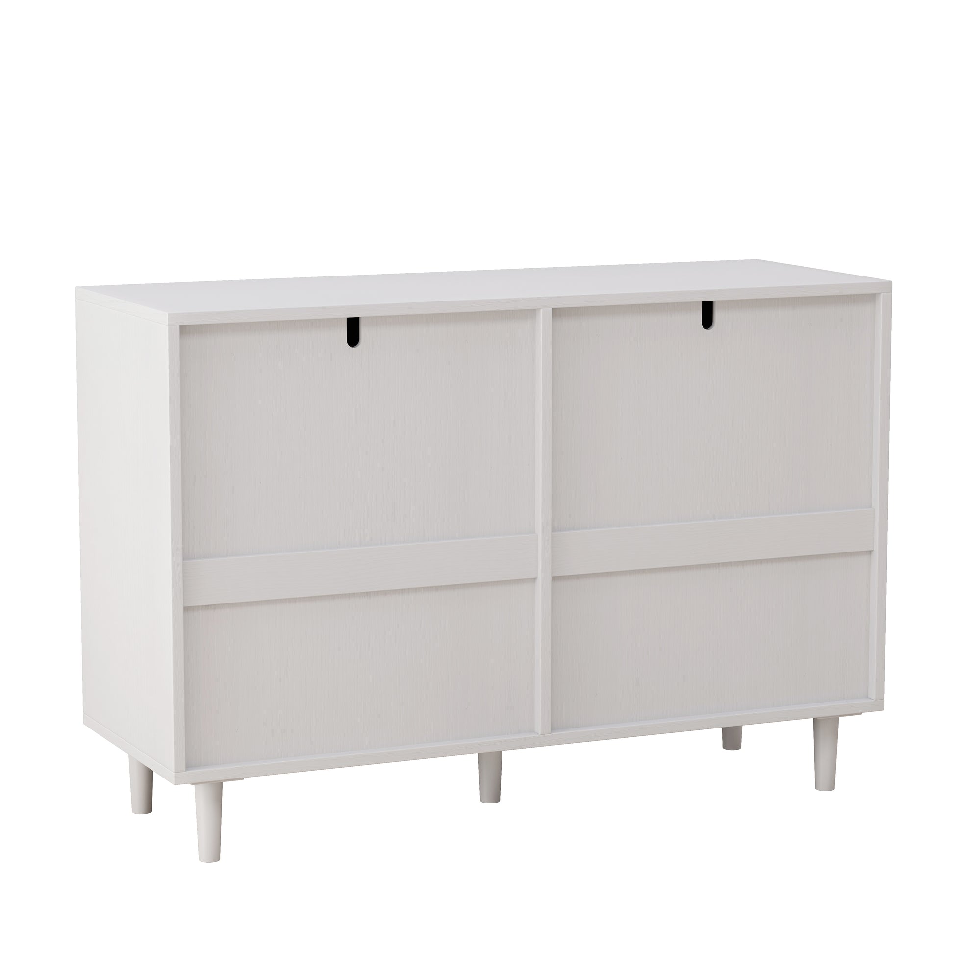 43.31"6 Drawers Rattan Storage Cabinet Rattan Drawer,For Bedroom,Living Room,White White Particle Board