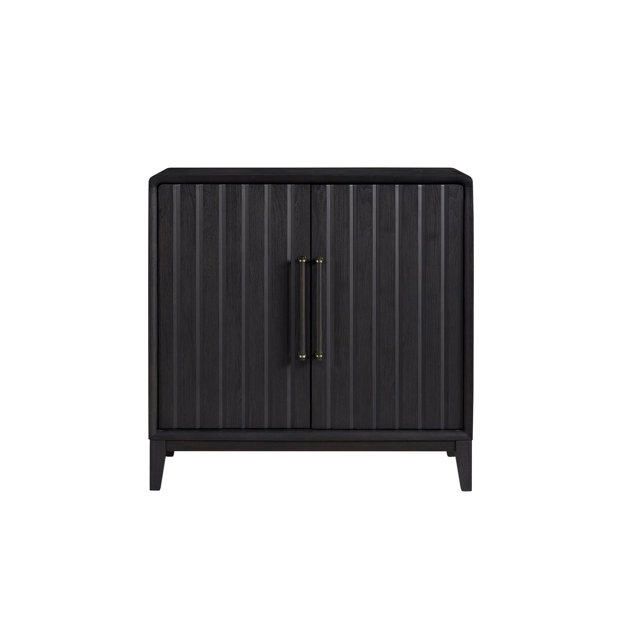 Peppercorn Bar Cabinet Black Solid Wood Mdf