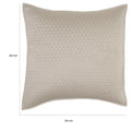Kahn 26 Inch Hand Stitched Soft Sateen Euro Pillow Sham, Cotton Fill Brown Brown Fabric