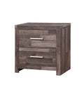 Juniper Dark Cherry Finish Nightstand Dark Brown Synthetic Wood