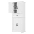 Bathroom Storage Cabinet With Multi Functional Storage Space, Drawer With Slide Rails, Adjustable Shelf, White White Mdf