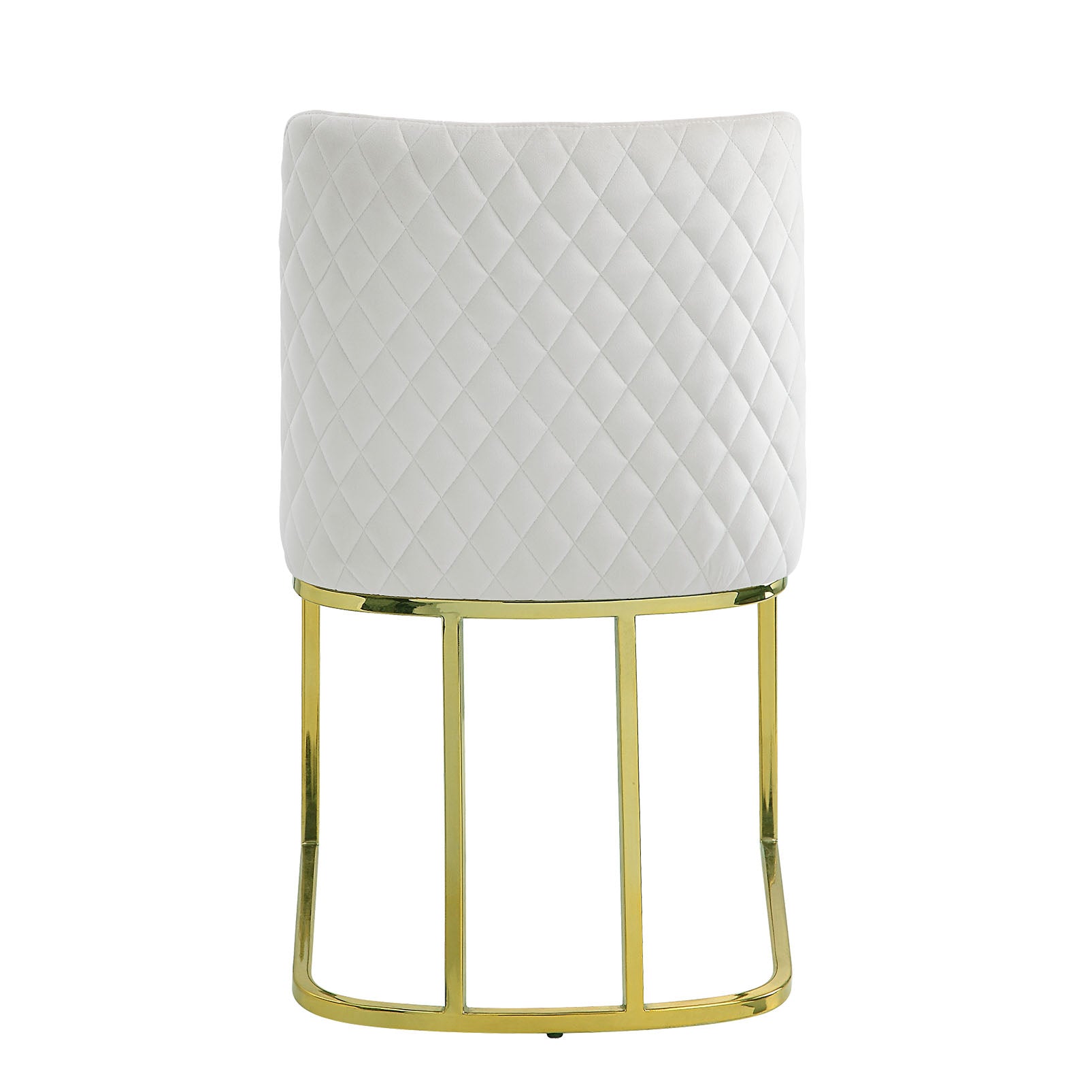 White And Gold Side Chair With Metal Base Set Of 2 Solid White Gold Dining Room Contemporary Side Chair Solid Back Set Of 2 Fabric Metal