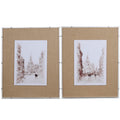 S 2 European Cities Watercolor Framed Prints, 24X30