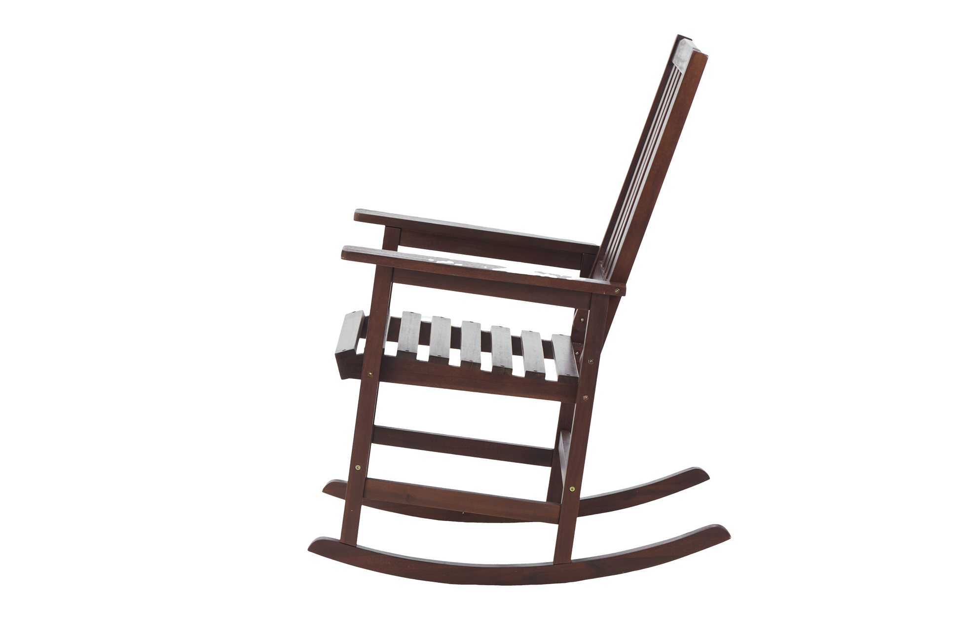 Acacia Indoor Rocking Chair, Outdoor Solid Wood Patio Furniture Style Brown Brown Acacia Wood