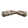 Family Sofa Set Deep Seat Sofa, Warm Sofa For Home Cinema And Living Room, One 2 Seater Sofa And One 3 Seater Sofa,Tan Corduroy Tan Corduroy 5 Seat